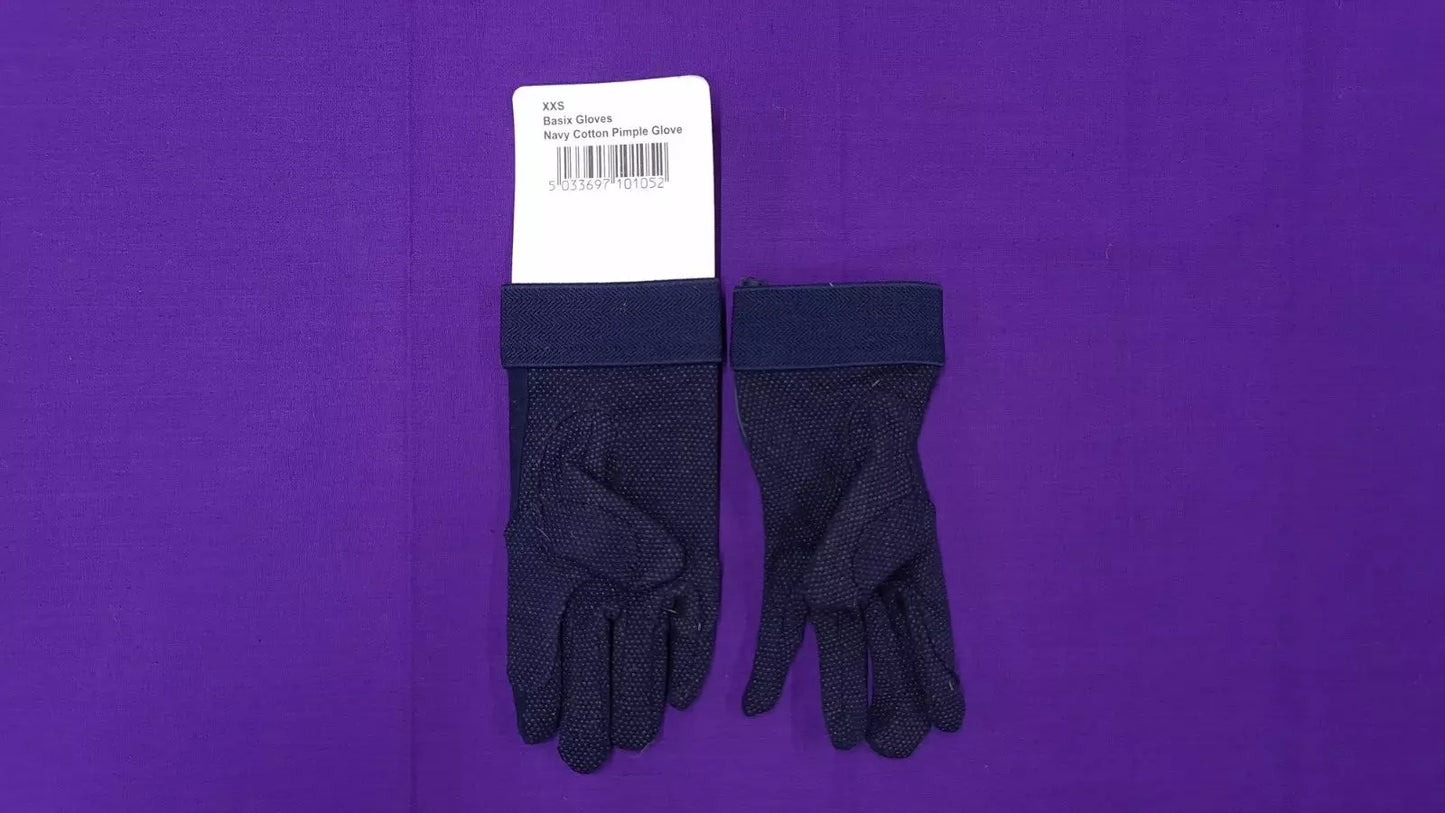 Basix XXS Navy Horse Riding Gloves