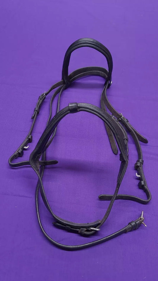 Collegiate Pony Cavesson Bridle With Flash Attachment