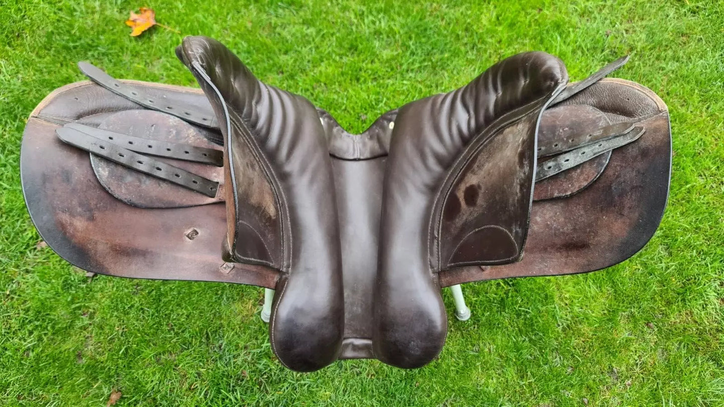 17" Brown Straight GP Saddle