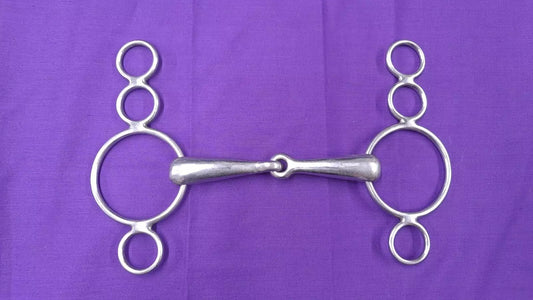 5.5" 3 Ring Dutch Gag Horse Bit