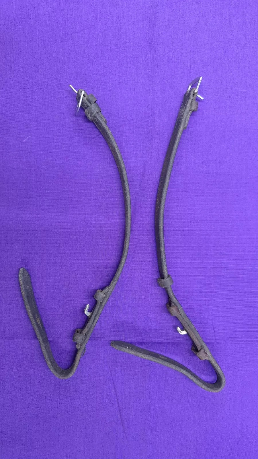 Cheek Pieces Pair Brown Full Horse Riding Tack