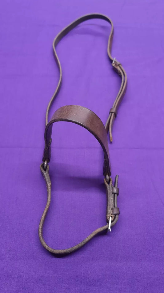 Pony Sized Brown Noseband With Headpiece Horse Bridle Part