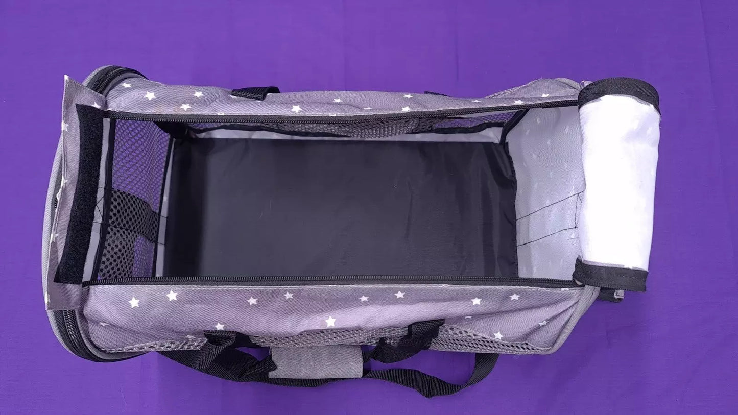 Folding Pet Carrier Grey