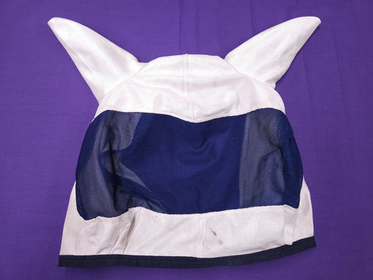 Loveson Full Size White And Blue Horse Fly Mask FL33