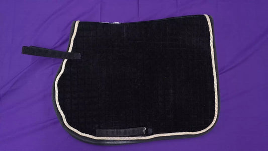 ESTA Black Velvet Effect Saddle Pad Cob Size