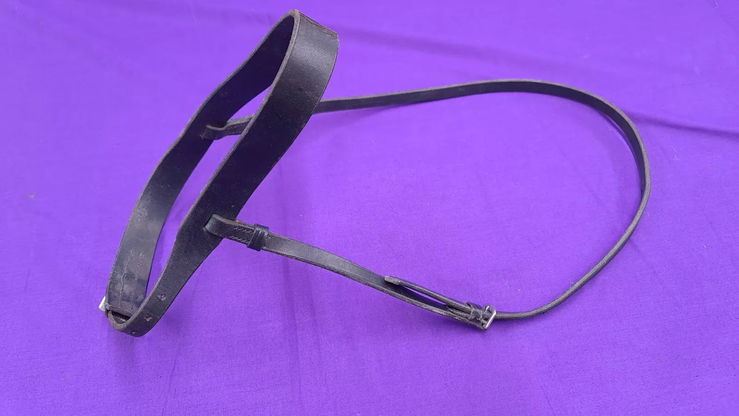 Thick Black Noseband For A Bridle Full Horse Riding Tack