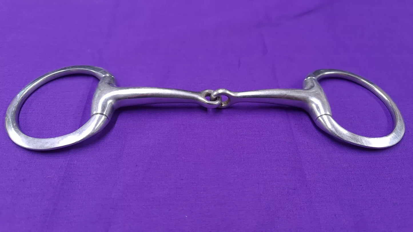 Flat Ring Eggbutt Snaffle 6" Single Joint