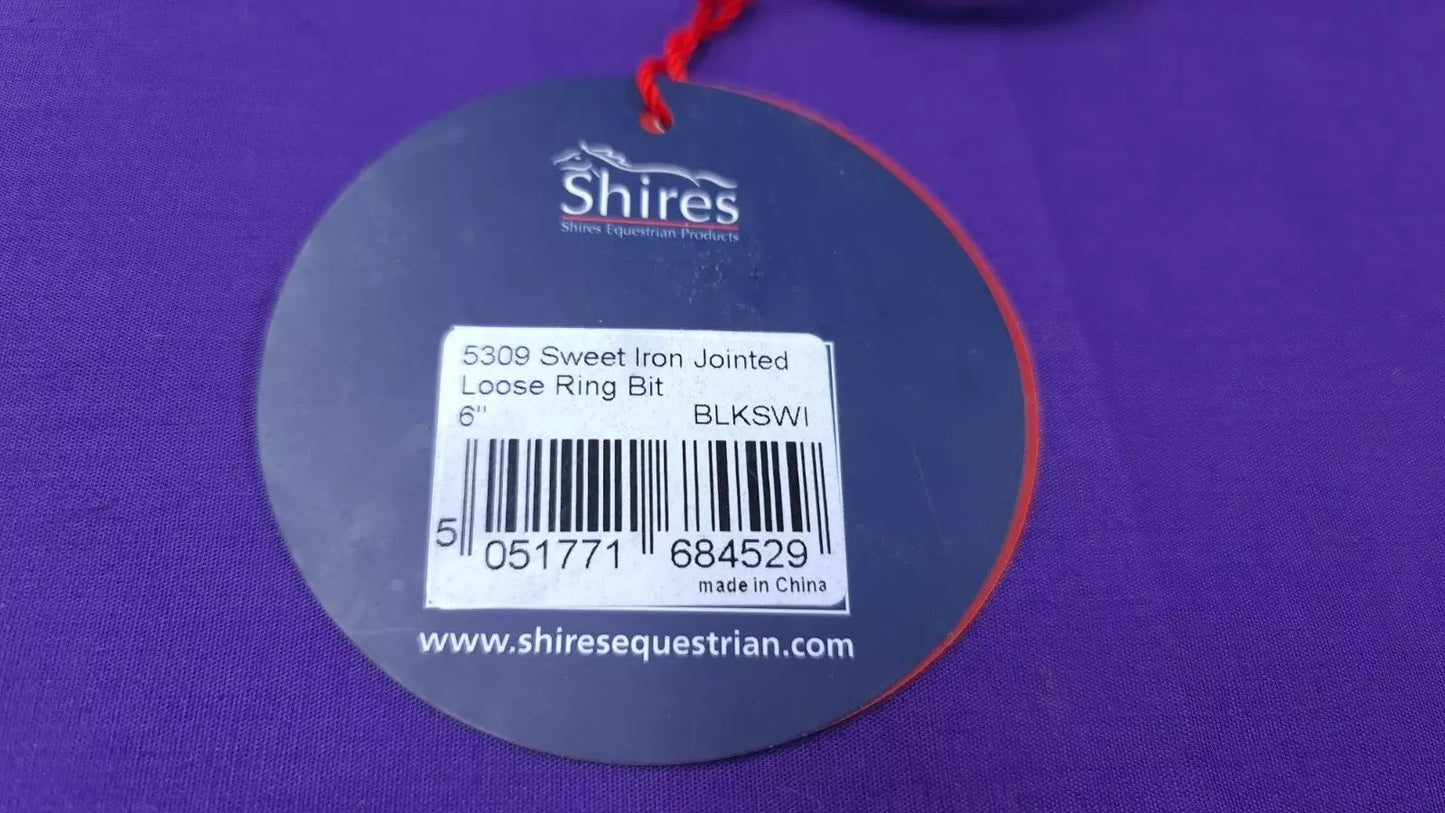 Shires Sweet Iron Jointed Loose Ring Bit 6"