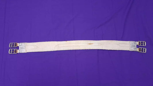 Saddle Girth White Material Fabric 40"