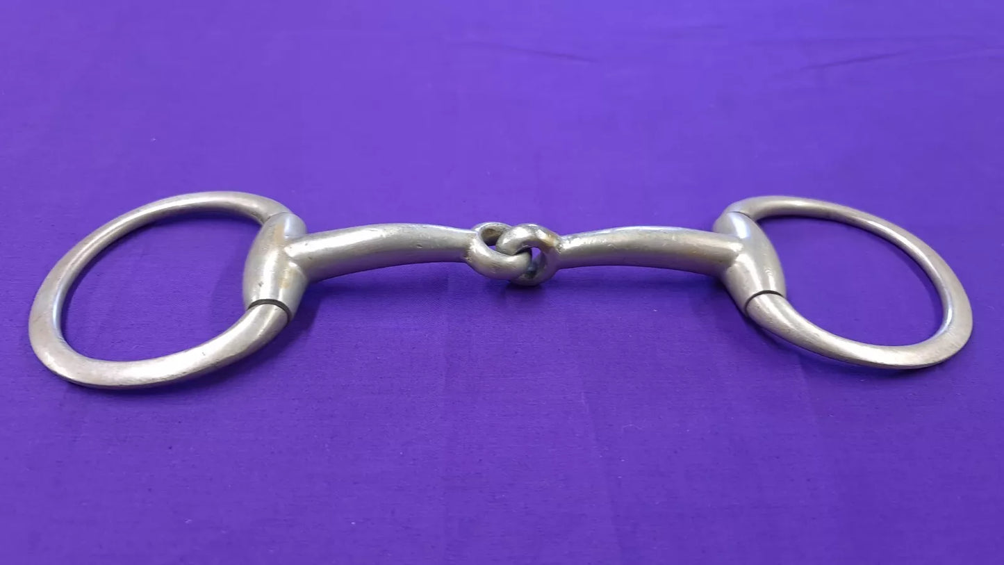 5.5" Vintage Eggbutt Snaffle Solid Nickel Single Joint