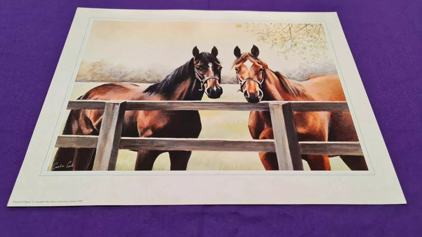 Caroline Cook "Good Companions" Print Horse Painting