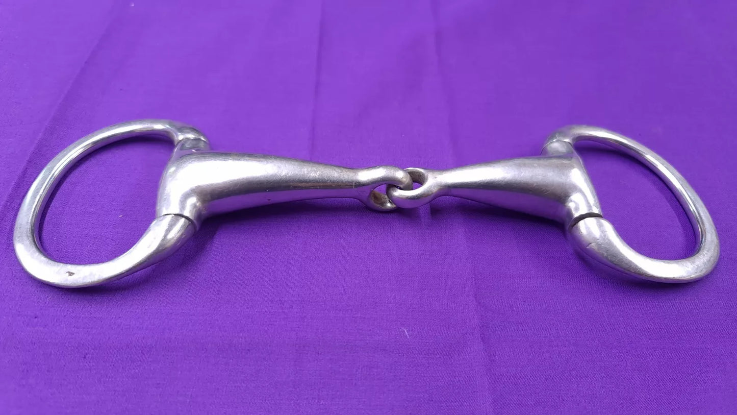 5.5" Stainless Steel Eggbutt Snaffle With Flat Rings