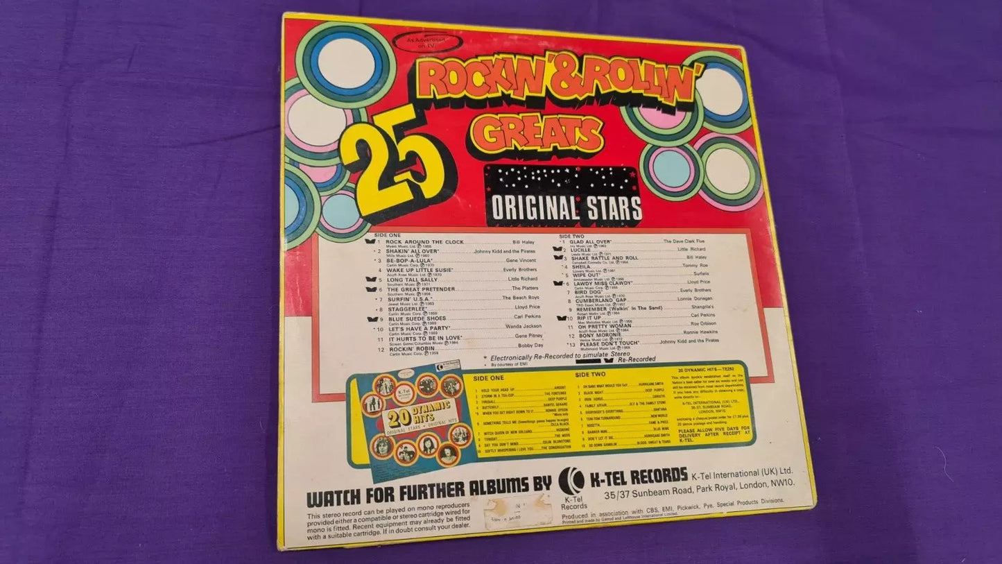 Various Artists - 25 Rockin' & Rollin' Greats NE493 Vinyl LP Record