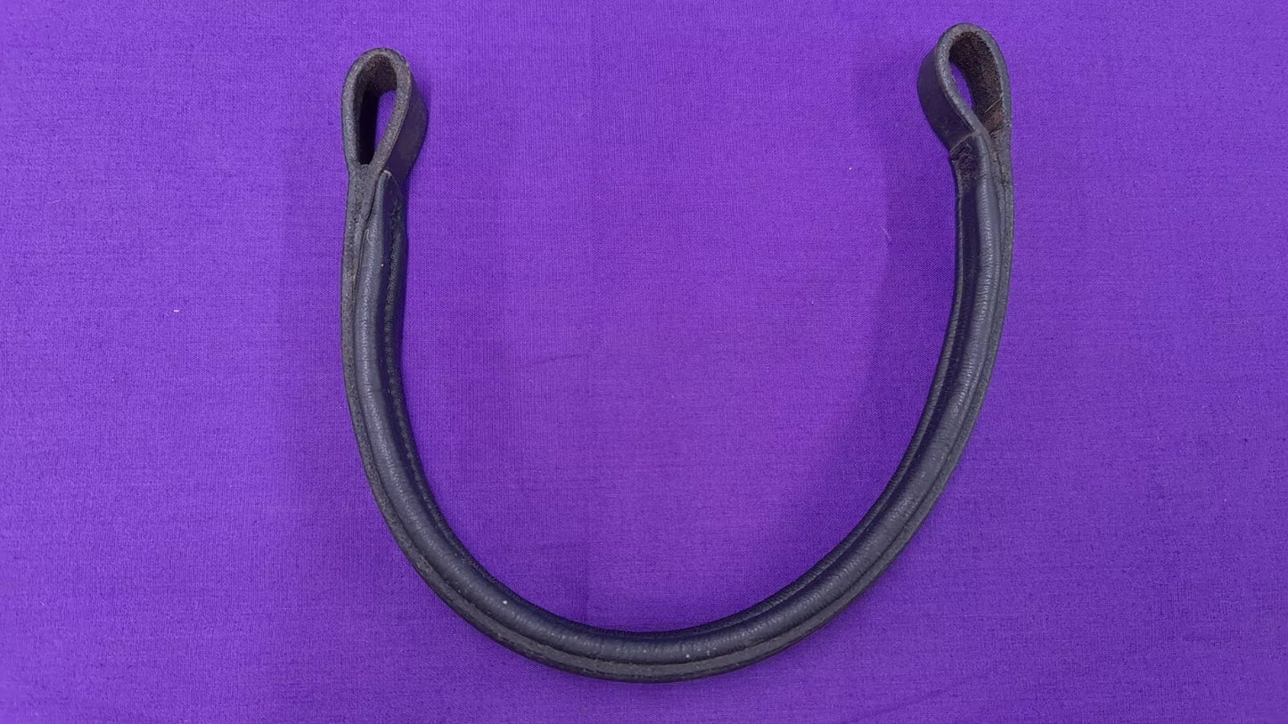 15" Cob Sized Black Leather Browband Horse Bridle Part BR250